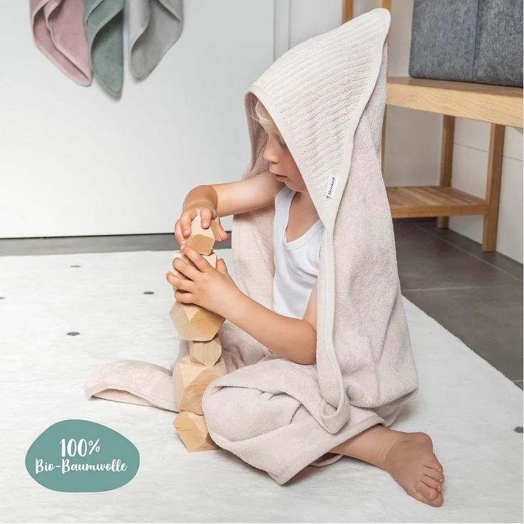 Ehrenkind Kapuzenhandtuch Kapuze aus kuschelig weicher Bio-Baumwolle, Kapuzenhandtuch Baby, (Standard by OEKO-TEX, 100% Bio-Baumwolle), Baby Handtuch Kapuze – Bild 2