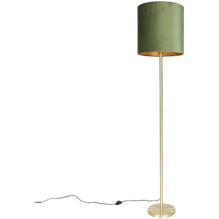 Qazqa Stehlampe Simplo, ohne Leuchtmittel, E27, Grün, Modern, Textil, 1-flammig – Bild 4