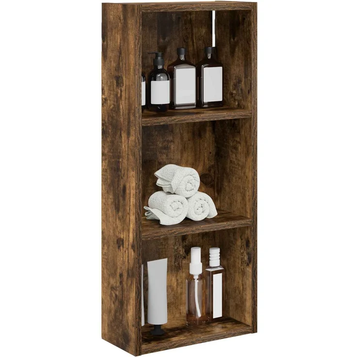 vidaXL Badezimmer-Wandschrank Geräucherte Eiche 30 x 14 x 70 cm 889331 – Bild 3