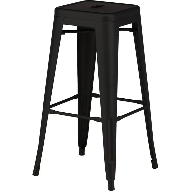 Livetastic Barhocker-Set, schwarz, aus Metall, eckig, abwischbar, 43x76x43 cm, Esszimmer Barmöbel