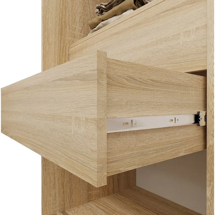 Beautysofa Schiebetürenschrank NELA II mit Spiegel, mit Lamellen, mit Schubladen – Bild 3