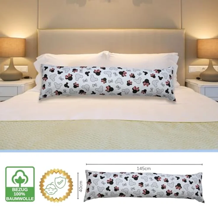 EMI & SAM Stillkissen Bezug Ersatzbezug 40x145cm für Seitenschläfer, 24L. Maus - Bezug – Bild 4