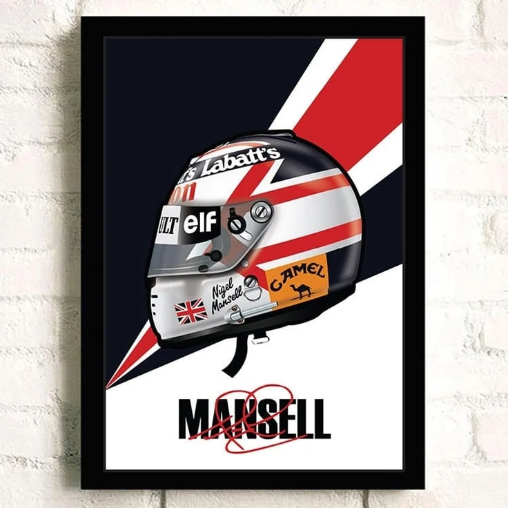 Poster Formel 1 Helm Rennfahrer Name Unterschrift · Deko Print ohne Rahmen - C Verstappen / 30x40 cm – Bild 6