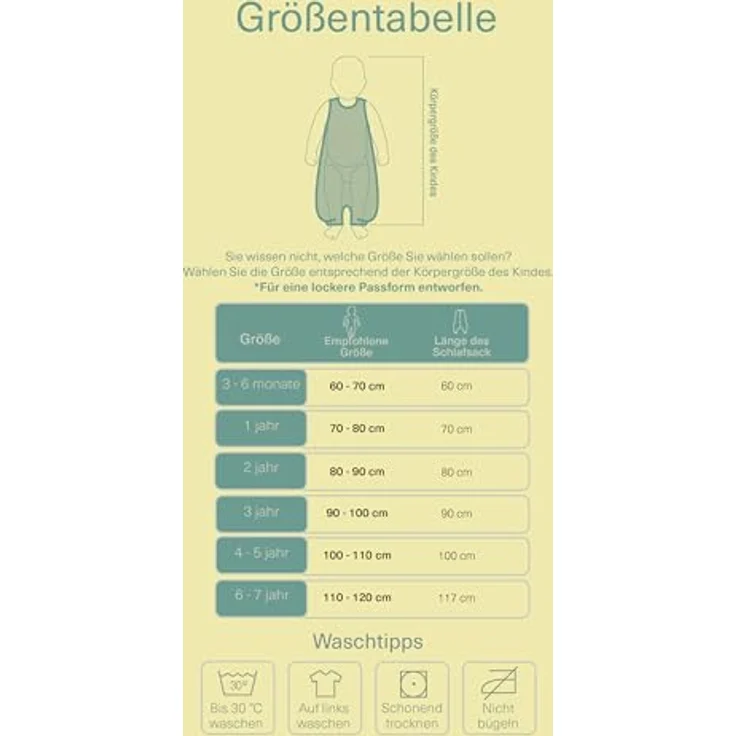 molis&co - Baby Schlafsack mit Füßen - Ideal für Frühling und Herbst - Babyschlafsack mit Füßen 1 tog - Leicht gepolstert - 100% Baumwolle (Oeko-TEX 100), Premium Qualität - ABC (80 cm) – Bild 3