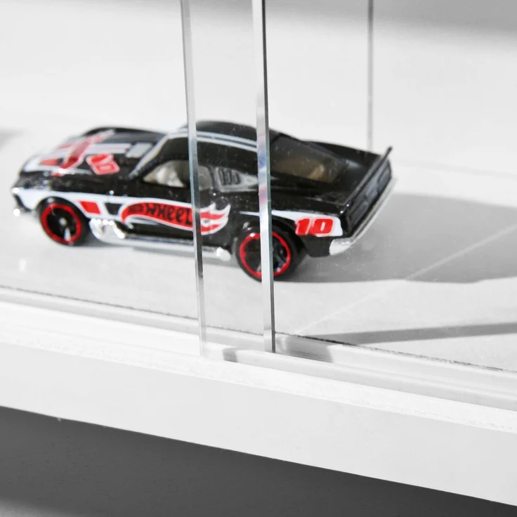 Inter Link Sammlervitrine COMPILATI Weiß mit Glasschiebetüren für Sammlerstücke 80x9,5x60 cm – Bild 5