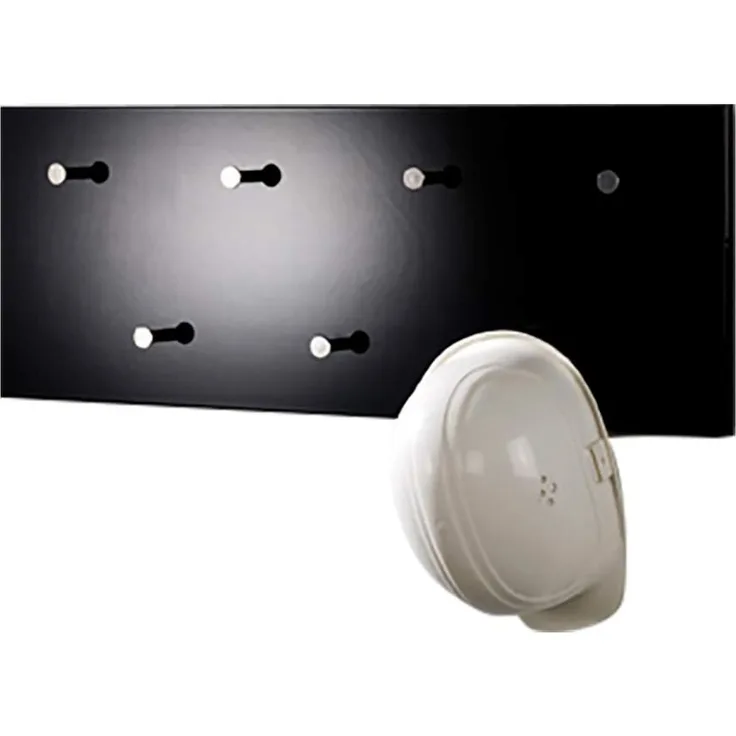 HAKU Möbel Wandgarderobe - schwarz-chrom - H. 30cm x B. 80cm - HAKU-42590