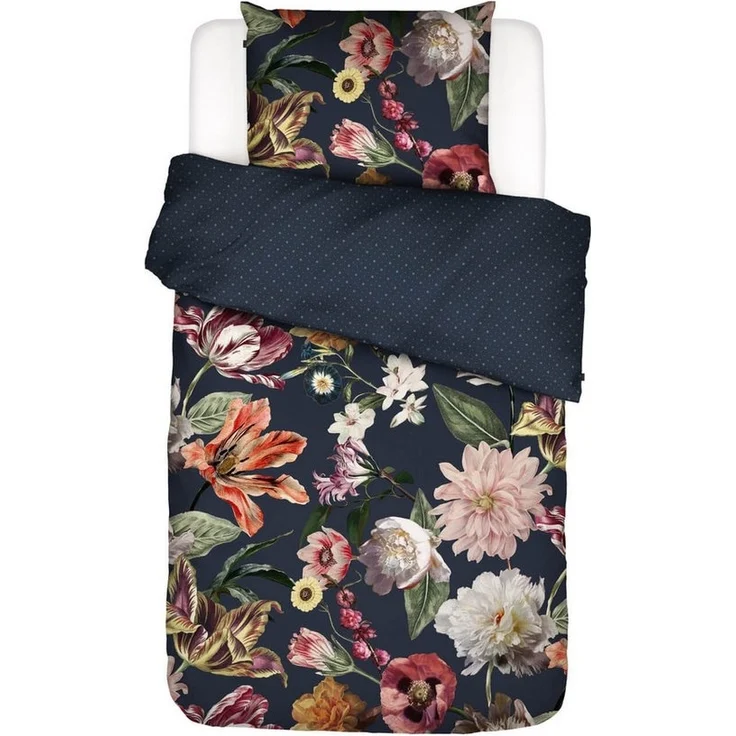 Essenza Bettwäsche Filou Dark Blue Satin 200 x 200 + 2x 80 x 80 cm – Bild 5