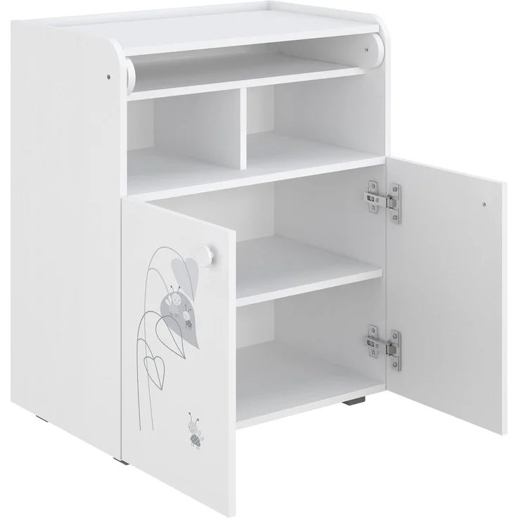 Shefa Kids Wickelkommode 700 Amis Weiß - 70 x 86 x 47 cm - Abnehmbarer Wickelaufsatz – Bild 3