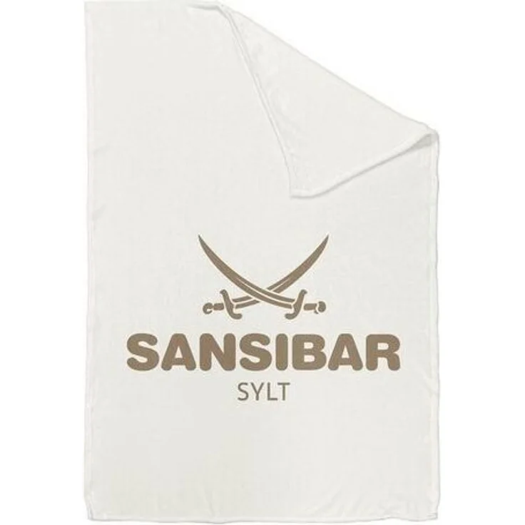 Sansibar 'Sylt' Wohndecke, Mikrofaser Fleece offwhite/taupe, 150 x 200 cm – Bild 3