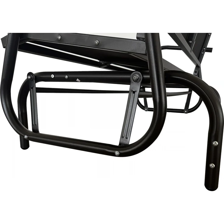Schaukelbank Gartenbank 3-Sitzer, ca. 151 x 70 x 83 cm – Schwarz – Bild 8