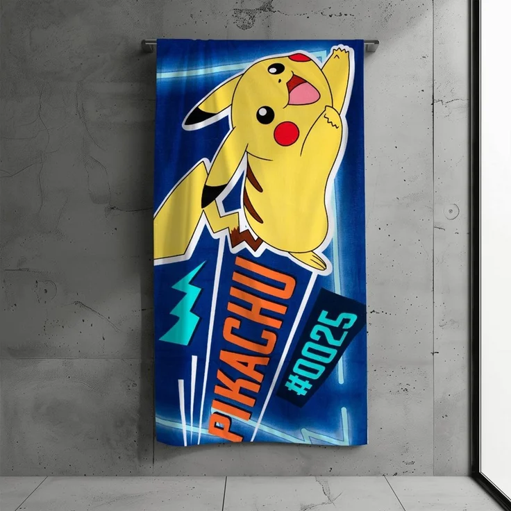 POKÉMON Strandtücher Pokémon Strandtuch, 100% Baumwolle, 140 x 70 cm – Bild 1