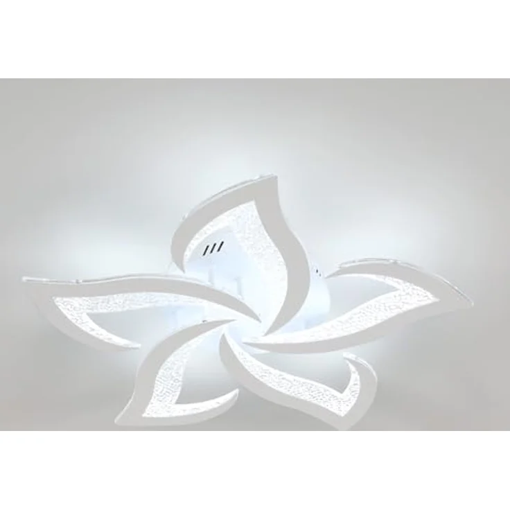 Comely Deckenlampe, LED Deckenleuchte 60W 6750LM, Kaltes Weiß 6500K Moderne Blütenblatt Design für Wohnzimmer Küche Schlafzimmer Esszimmer, Dia 60cm – Bild 2