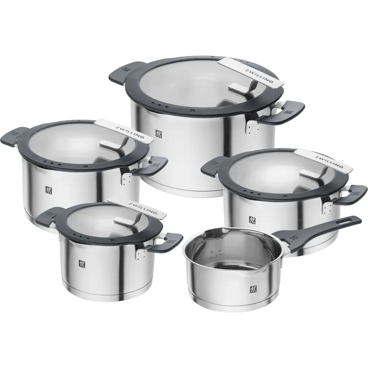 ZWILLING Kochtopfset, 5-tlg | rund | Edelstahl