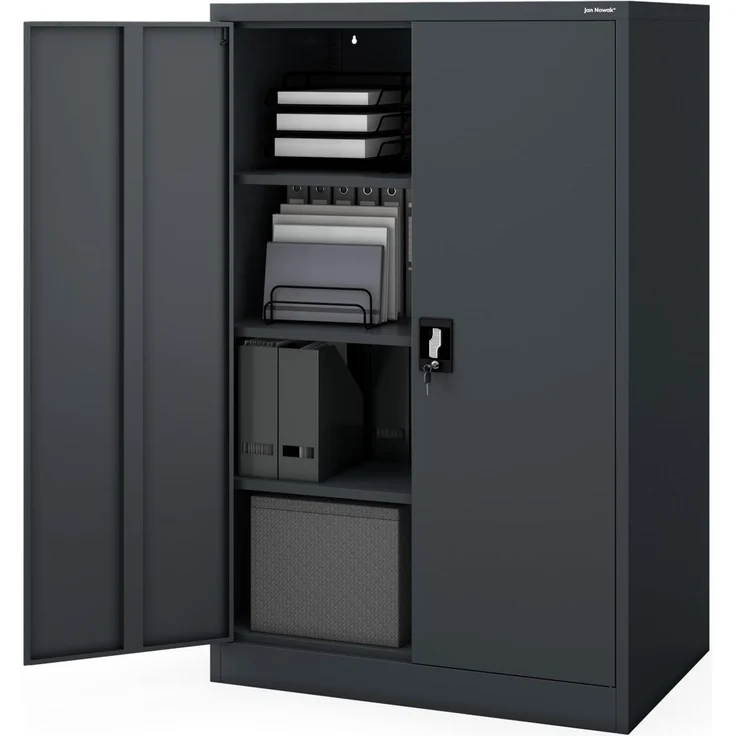 Jan Nowak Aktenschrank Büroschrank Metall, abschließbar, 140 x 60 x 90 cm
