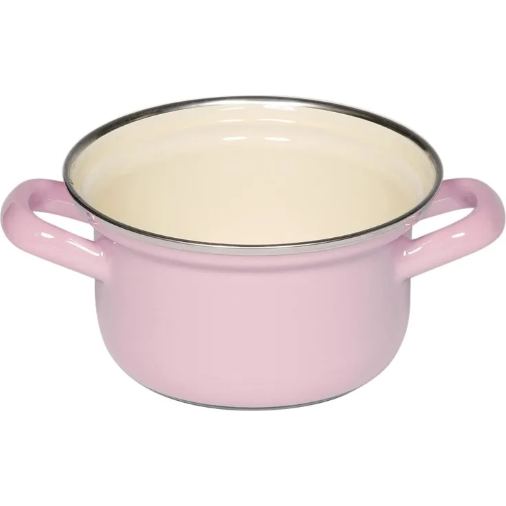 Riess Kasserolle mit Chromrand, Rosa, 12,0 cm
