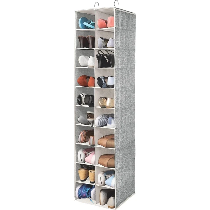 Hängeaufbewahrung Organizer mDesign Aufbewahrung Kleidung Schuhe Schwarz Creme – Bild 6