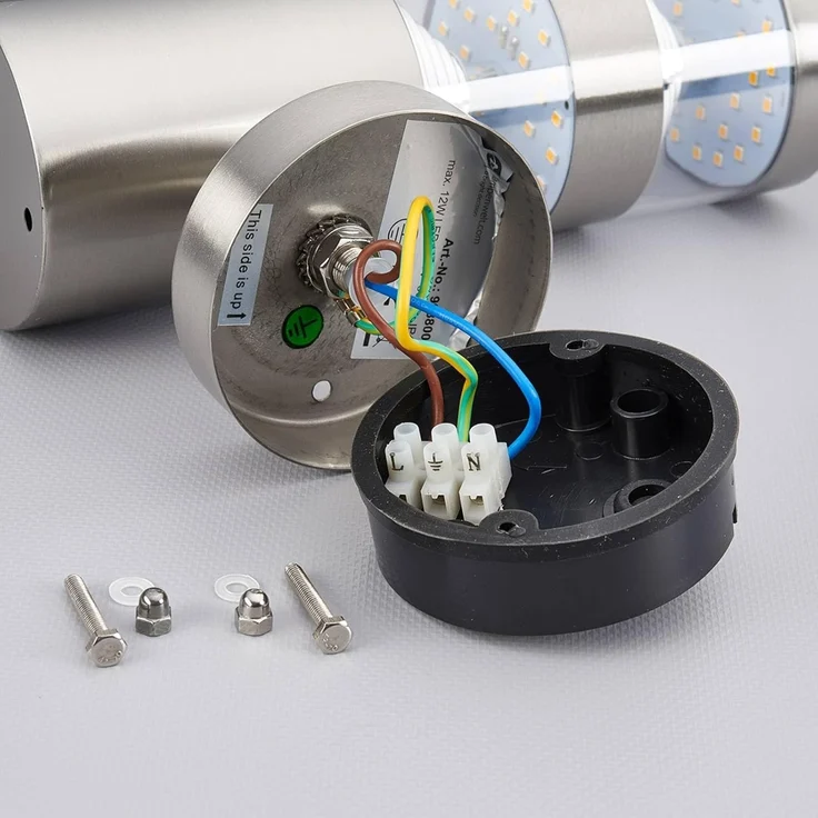 Lindby Außen-Wandleuchte Lanea, LED 9 W gesamt, warmweiß – Bild 8