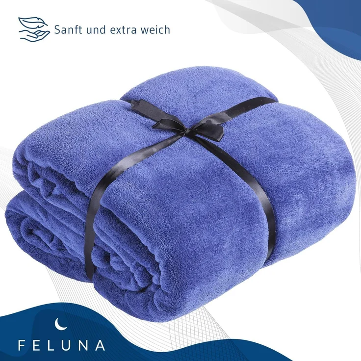 Wohndecke Kuscheldecke XXL, Feluna, Tagesdecke Kaschmir-Touch 220x200 cm – Bild 3
