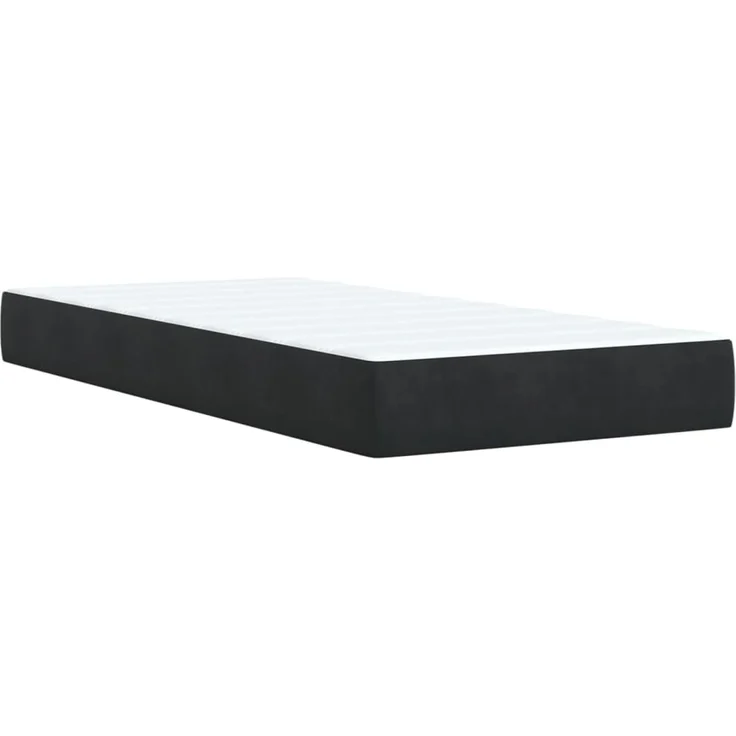 vidaXL Boxspringbett mit Matratze Schwarz 80x200 cm Samt 3287592 – Bild 7