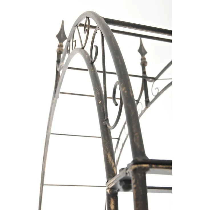 Rosenbogen WISMAR - 147x37x264cm, Metall, Bronze | Rankhilfe Rosen Rankgitter Gartendekoration – Bild 5