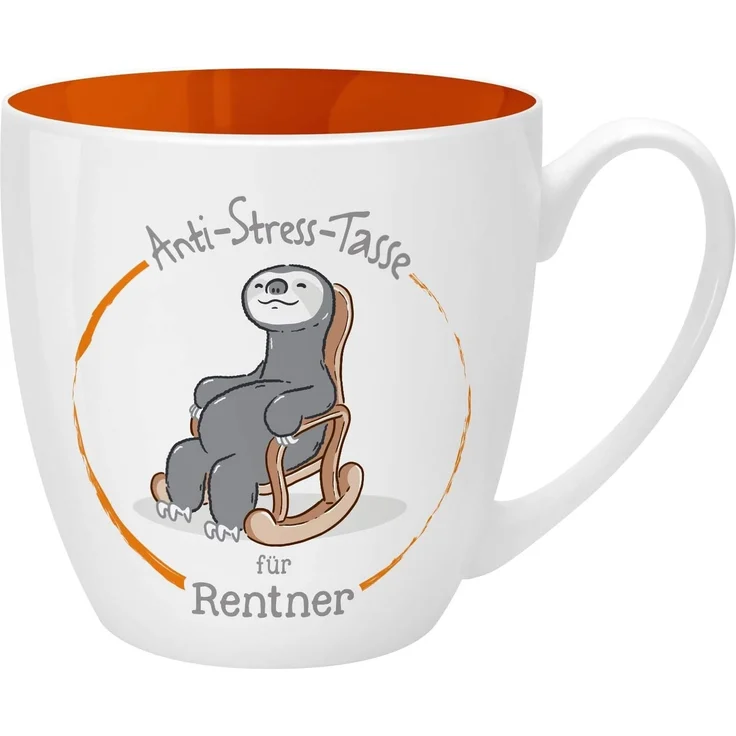 GRUSS & CO Anti-Stress-Tasse Motiv "Rentner" | Tasse mit Spruch, 45 cl, New Bone China | Geschenk lustig | 46263 – Bild 1