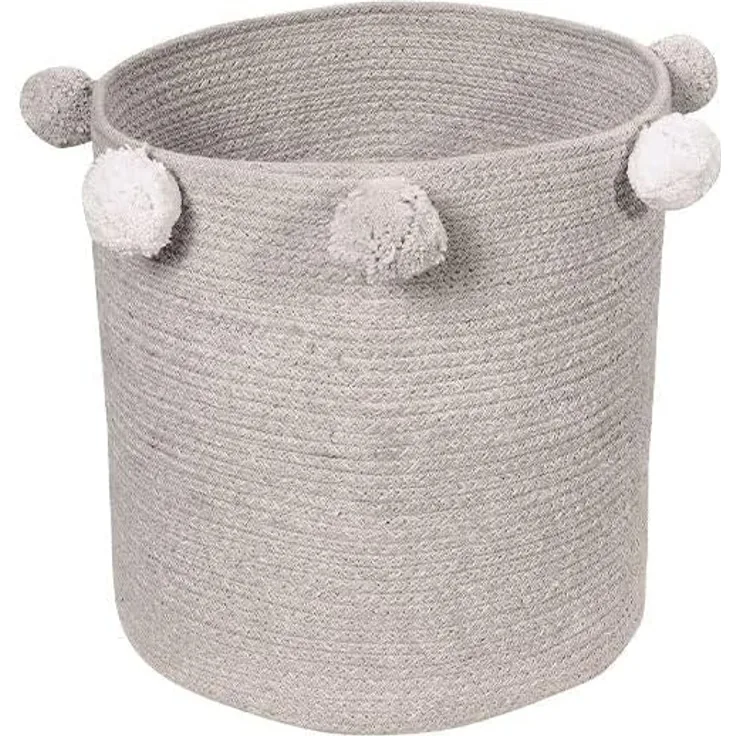 Lorena Canals Baby sprudelnd Korb, Baumwolle, Pastell-grau, 30 x 30 x 30 cm