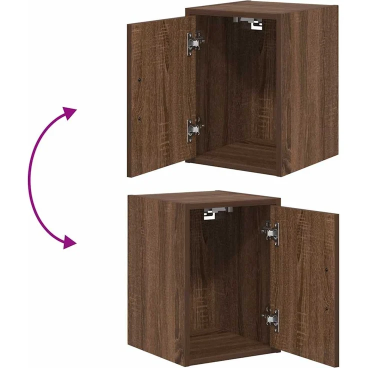 vidaXL Garagen-Wandschränke 2 Stk. Braun Eichen-Optik Holzwerkstoff 860620 – Bild 8