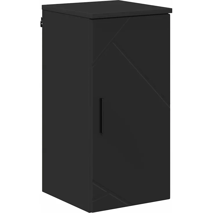 vidaXL Badezimmerschrank Wandmontiert Schwarz 30 x 31,5 x 61 cm 883345 – Bild 1
