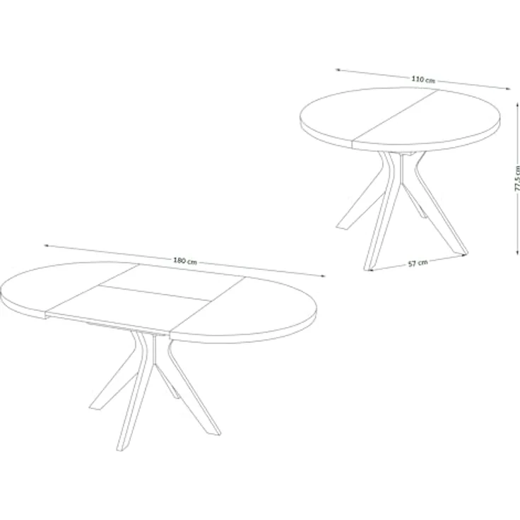 designimpex Esstisch Design Esstisch Renzo rund Esszimmer Tisch oval Echtholzfurnier, Esstisch, Esszimmertisch, Tisch, Ausziehtisch, Küchentisch, Esszimmer – Bild 2