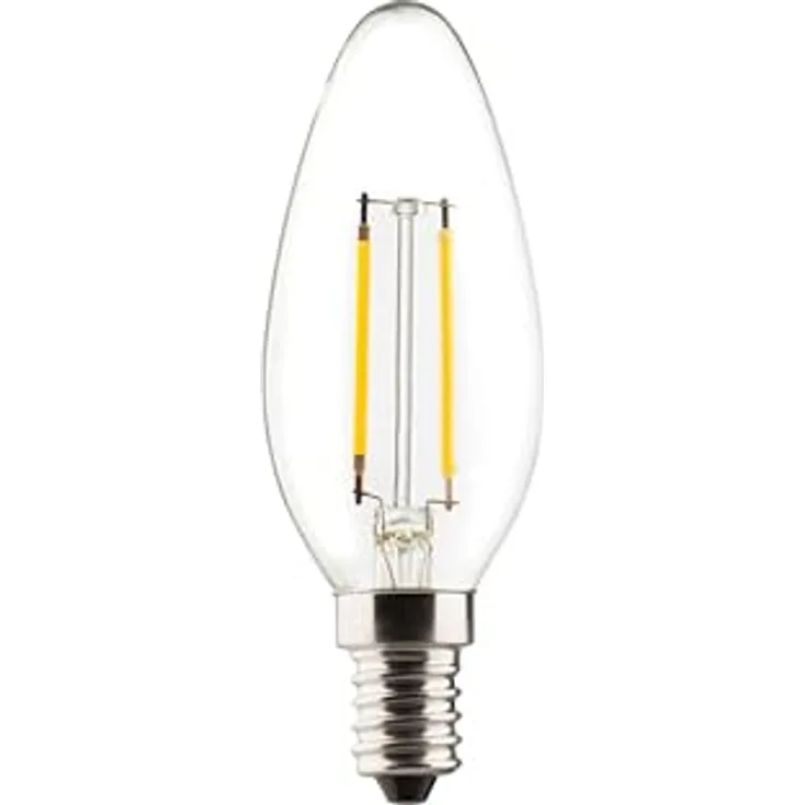 Müller-Licht Retro LED Lampe Filament E14, 2,9 W ersetzt 25 W, klar, warmweiß (2700 K)