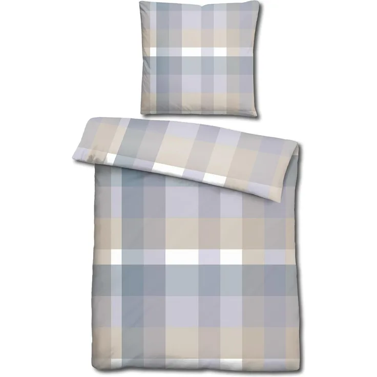 CloudComfort Basic Mikrofaser Bettwäsche kariert 135x200 + 80x80 cm