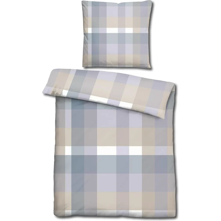 CloudComfort Basic Mikrofaser Bettwäsche kariert 135x200 + 80x80 cm