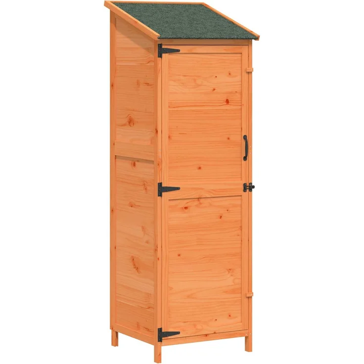 vidaXL Gartenschuppen Braun 59,5 x 56 x 176,5 cm Massivholz aus Fichte 42033447 – Bild 2