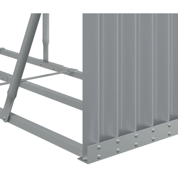 vidaXL Holzkorb Hellgrau 300 x 45 x 100 cm Verzinkter Stahl 364556 – Bild 6