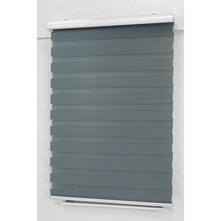 Lysel - Qualitätsdoppelrollo basaltgrau, (B x H) 110cm x 175cm in grau/basaltgrau – Bild 5