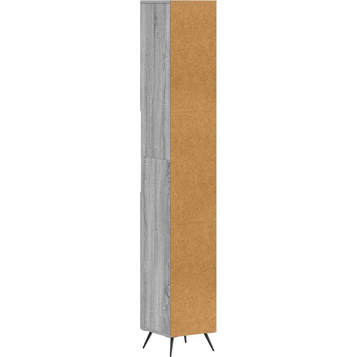 vidaXL Badezimmerschrank mit offenem Regal BREDA Sonoma-Grau 897481 – Bild 5