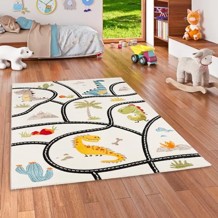 Pergamon Kinderteppich Kinder Teppich Maui Kids Dino Straßenteppich, Rechteckig, Höhe: 13 mm – Bild 2
