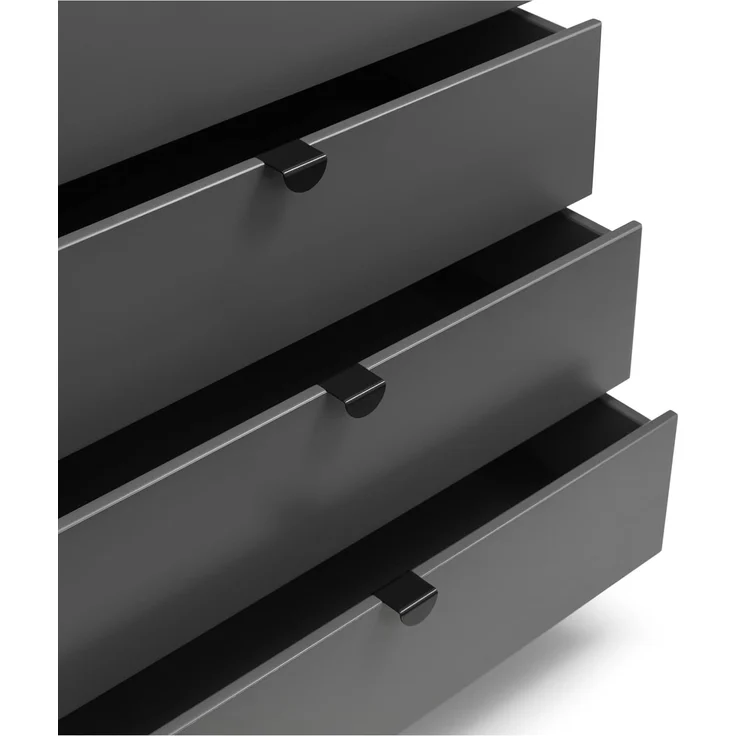 Die Julian Bowen Chloe Kommode in Sturmgrau/Schwarz ist eine moderne und elegante Aufbewahrung für Schlafzimmer – Bild 8