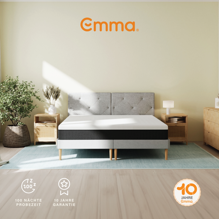 Emma 'Original v2' Taschenfederkern-Matratze, 90x200 cm, 85 % Polyester / 15 % Polypropylen, Weiß – Bild 10