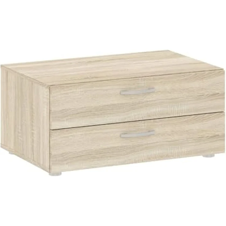 Dmora - Kommode Limerick, Mehrzweckkommode, Schlafzimmerkommode, Schrank mit Schubladen, 74x52 h35 cm, Eiche – Bild 3
