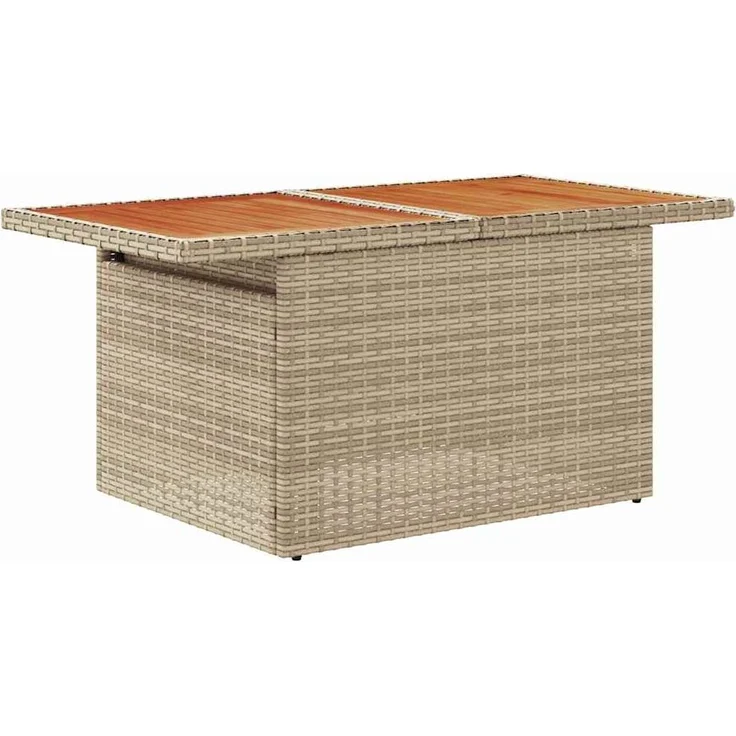 vidaXL Garten-Sofa-Set mit Speicher 6 pcs Beige Poly Rattan 3358059 – Bild 6