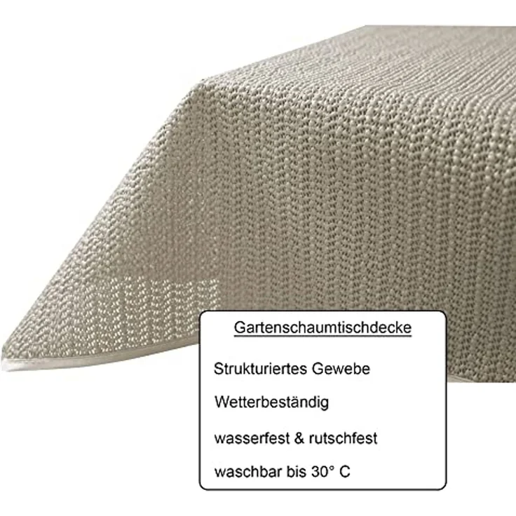 Haus und Deko Tischdecke Garten Tischdecke Outdoor PVC rechteckig Terrasse Balkon rutschfest (1-tlg) – Bild 2