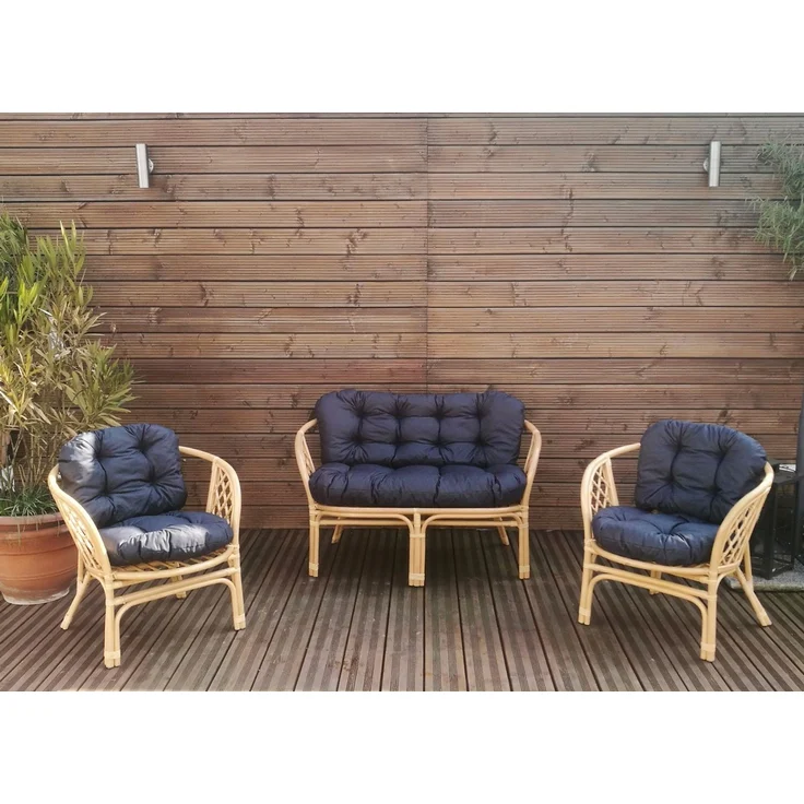 Mayaadi Home Auflagekissen Gartenbankauflage Kissen für Rattangarnitur 6 tlg. Set – Bild 3