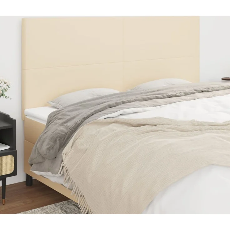 vidaXL Kopfteile 4 Stk. Creme 80x5x78/88 cm Stoff 3116063 – Bild 1