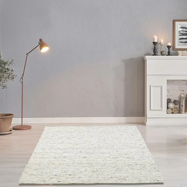Tom Tailor Handwebteppich Alm Glück, rechteckig, Sand, 70x130 cm, beidseitig verwendbar, antistatisch, für Fußbodenheizung geeignet, aus 100% Wolle – Bild 2