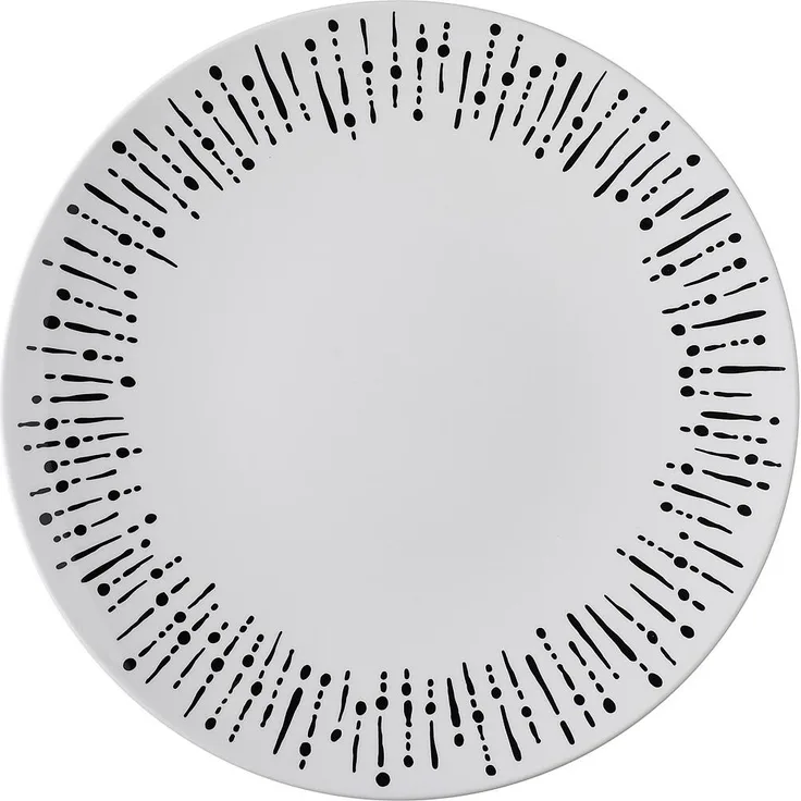 Mepal Essteller Flow Brush, Durchm. 26 Cm, Schwarz/Weiß