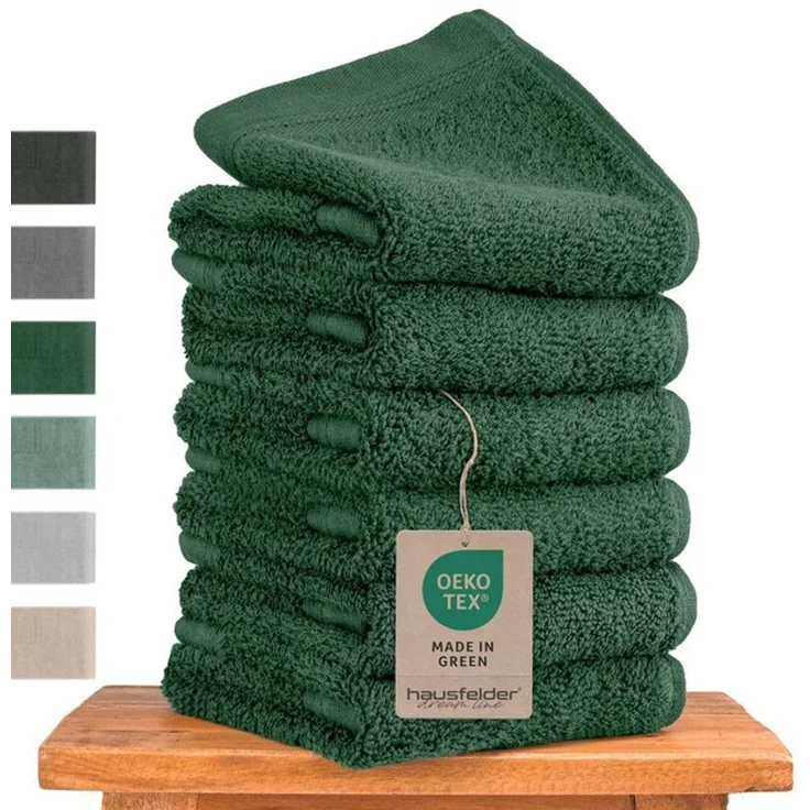 Hausfelder Handtücher Gästehandtücher (Dunkelgrün, 6 Gästehandtücher 50x30 cm), (6-St) – Bild 4