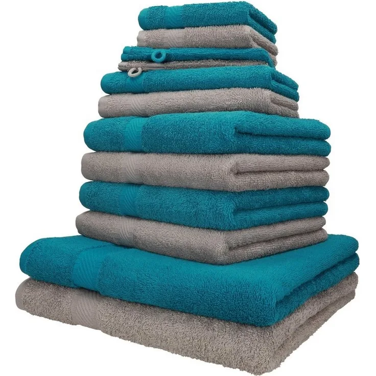 Betz Handtücher Palermo 12er Handtuch-Set, 100% Baumwolle (Set, 12-St), Liegetücher Handtücher Gästetucher Waschhandschuhe Seiftücher
