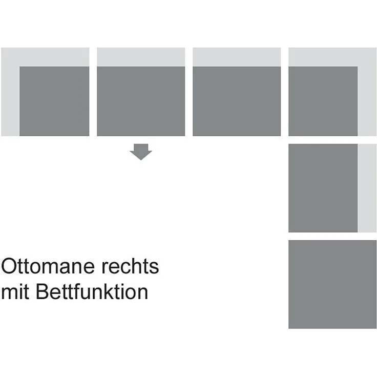 DOMO collection Ecksofa Papenburg, zeitlose Rückensteppung, elegante Armlehne, L-Form, mit Ottomane, wahlweise mit Bettfunktion – Bild 2