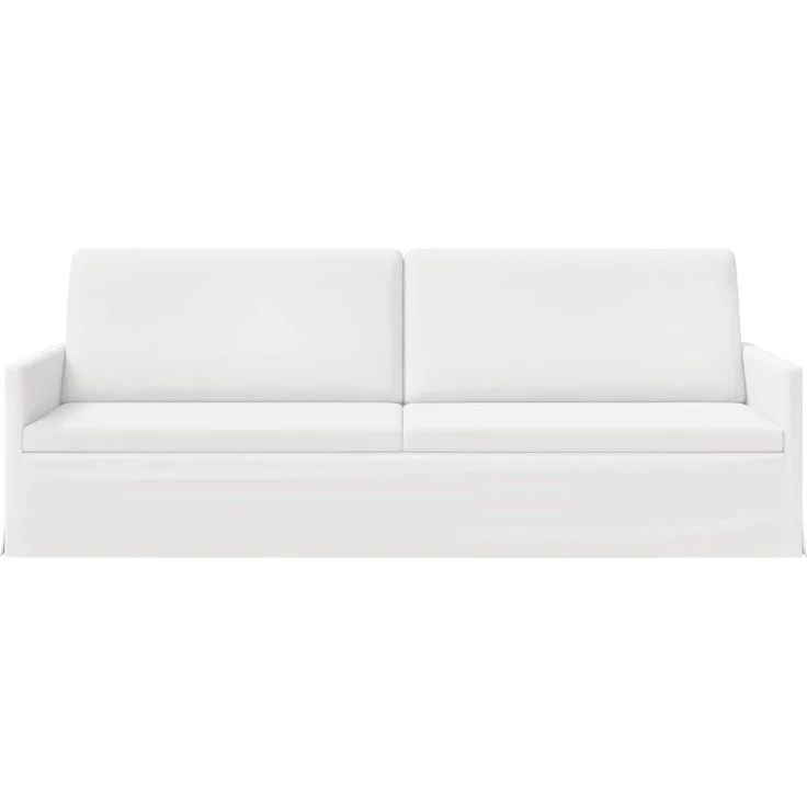 vidaXL 3-Sitzer Sofa Weiß 220 x 81 x 82 cm Stoff 42041149 – Bild 2